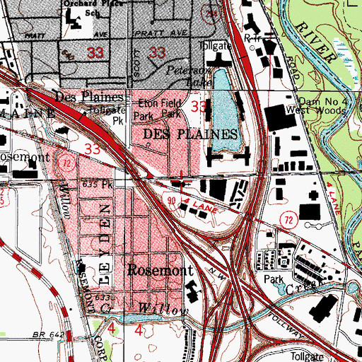 Topographic Map of Our Lady of Hope Catholic Church, IL