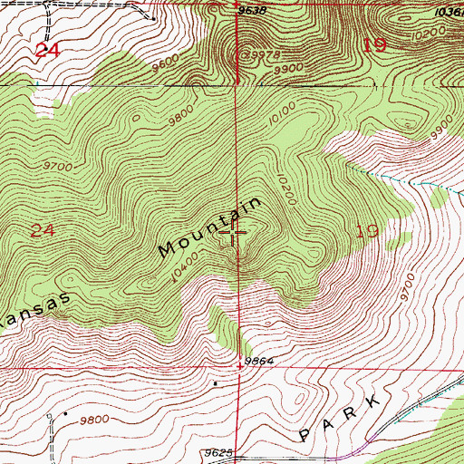 Topographic Map of Arkansas Mountain, CO