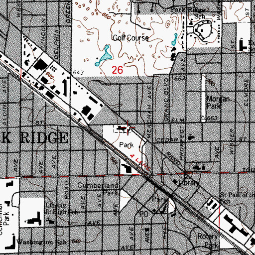 Topographic Map of Saint Andrew's Lutheran Church, IL