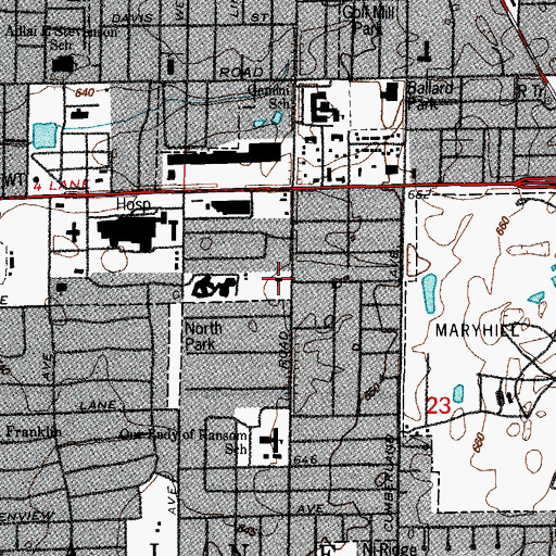 Topographic Map of Saint Anselm's Episcopal Church, IL