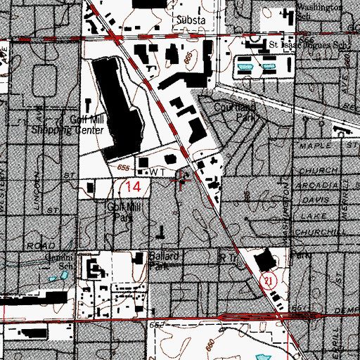 Topographic Map of Saint Matthew Lutheran Church, IL