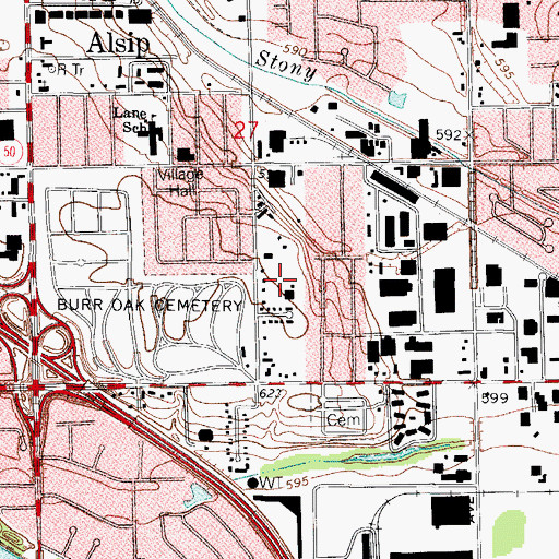 Topographic Map of Apollo Park, IL