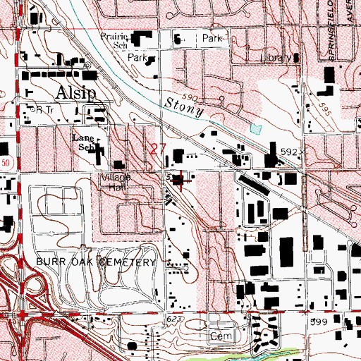 Topographic Map of Sertoma Job Training Center, IL
