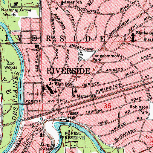 Topographic Map of First Church of Christ Scientist (historical), IL