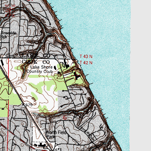Topographic Map of North Shore Congregation, IL
