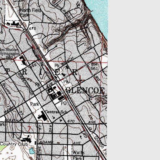 Topographic Map of North Shore United Methodist Church, IL