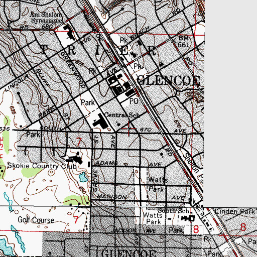 Topographic Map of Saint Elisabeth's Episcopal Church, IL