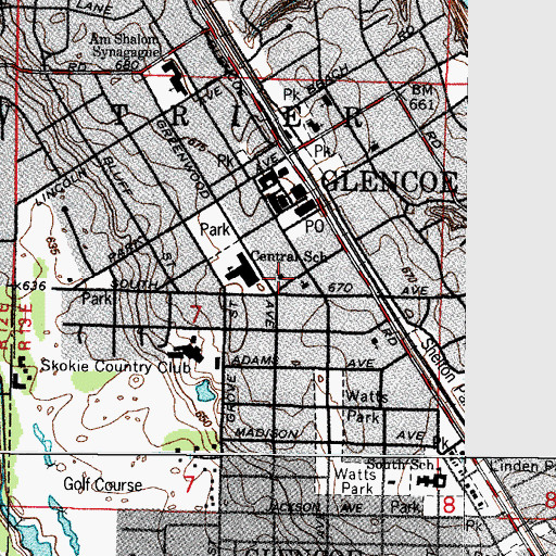 Topographic Map of Trinity Lutheran Church, IL