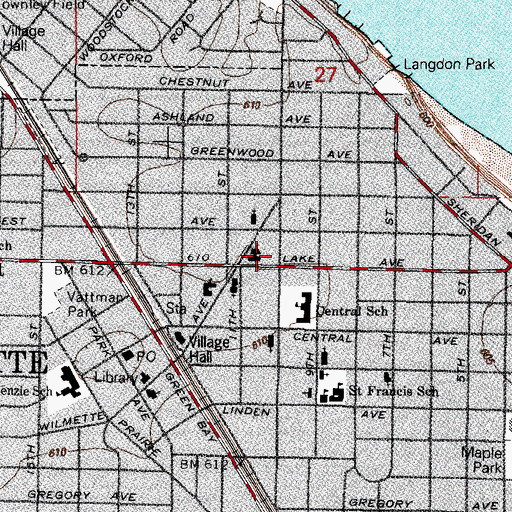 Topographic Map of Trinity United Methodist Church, IL