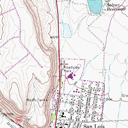 Topographic Map of Centennial Schools, CO