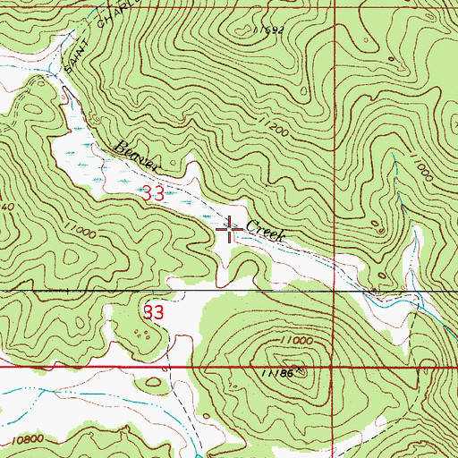 Topographic Map of Saint Charles Trail, CO