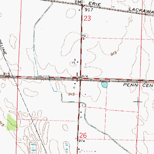 Topographic Map of Longville Post Office (historical), OH