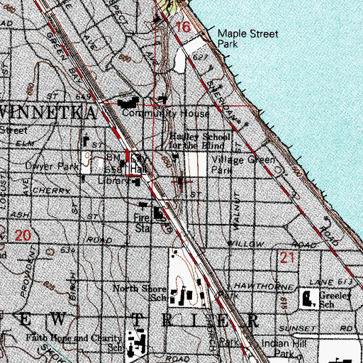 Topographic Map of Christ Church, IL