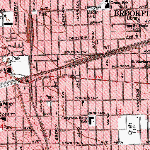 Topographic Map of New Life Baptist Church, IL