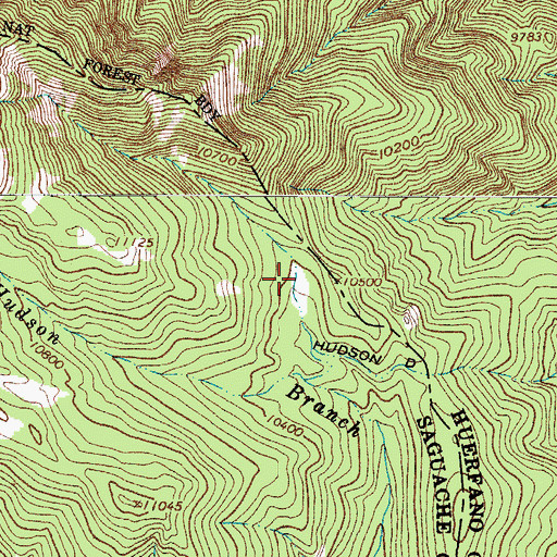 Topographic Map of Hudson Ditch, CO