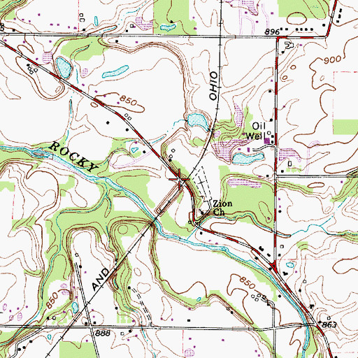 Topographic Map of Pliny Post Office (historical), OH