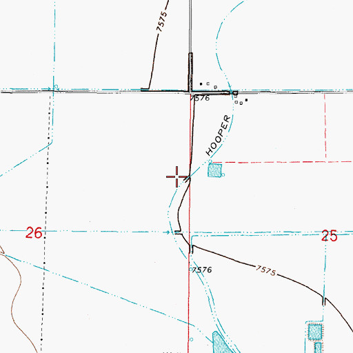 Topographic Map of Hooper Lateral, CO