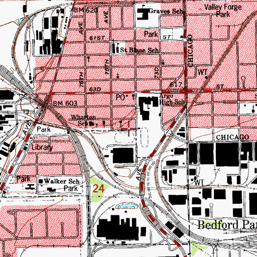 Topographic Map of Saint Matthew African Methodist Episcopal Church, IL