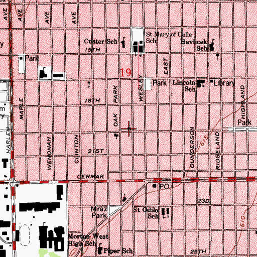 Topographic Map of Good Shepherd Lutheran Church, IL