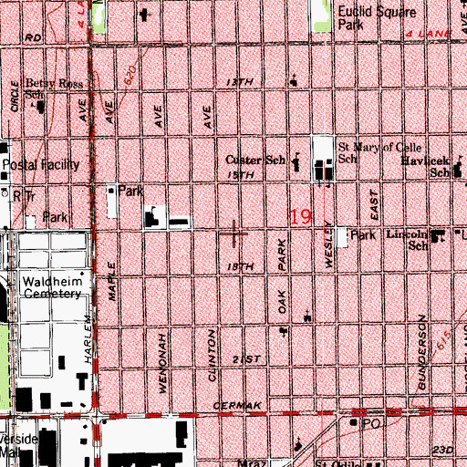 Topographic Map of Grace Bible Church of Berwyn, IL