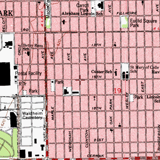Topographic Map of Iglesia Evangelica, IL