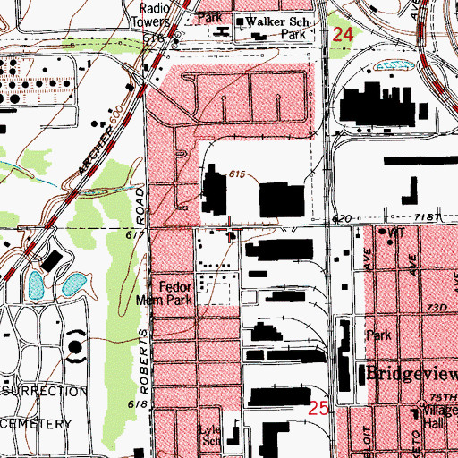 Topographic Map of Church of God, IL