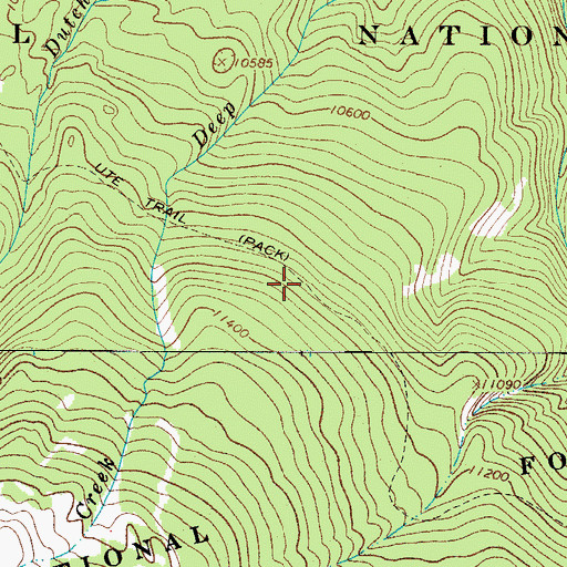 Topographic Map of Ute Trail, CO