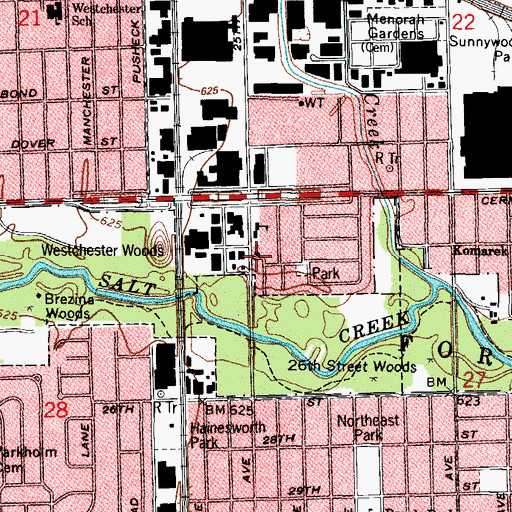 Topographic Map of Broadview Seventh Day Adventist Church, IL