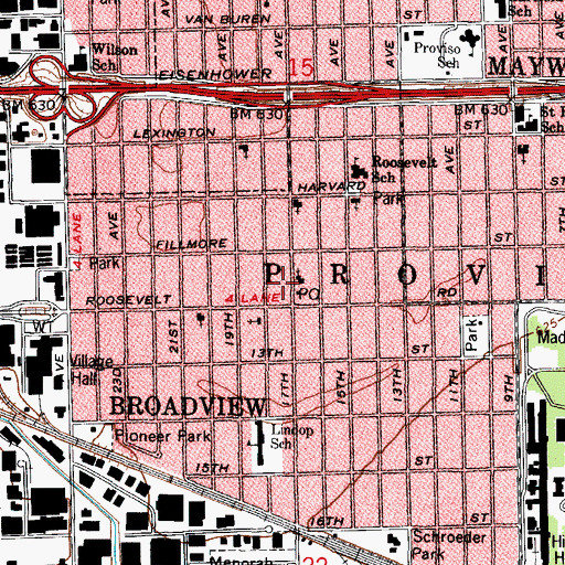 Topographic Map of Cosmopolitan Church of God, IL