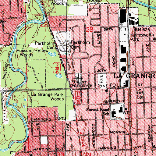 Topographic Map of Village United Church of Christ, IL