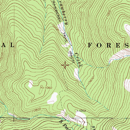 Topographic Map of Strawberry Trail, CO
