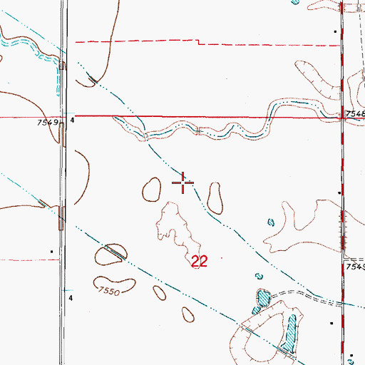 Topographic Map of Costilla Canal, CO