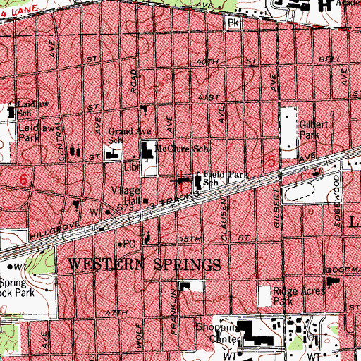 Topographic Map of First United Methodist Church, IL