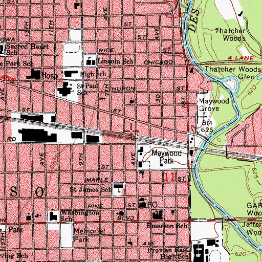 Topographic Map of Fresh Anointing Faith Church, IL