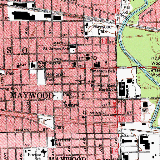 Topographic Map of Good Shepherd Church of God, IL