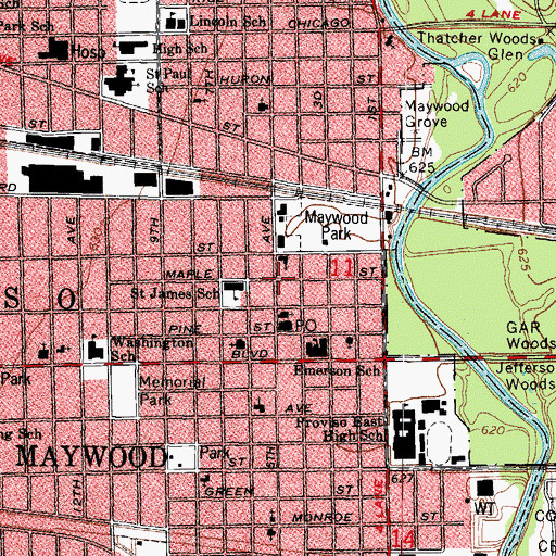 Topographic Map of New Revelations Church, IL