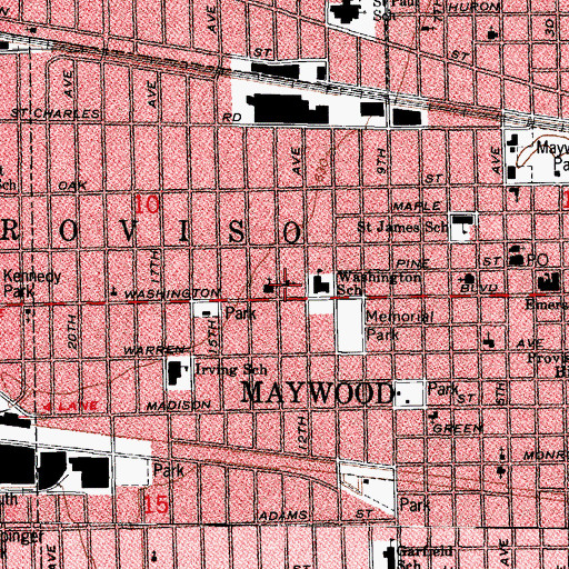Topographic Map of Progressive Life-Giving Word Church, IL