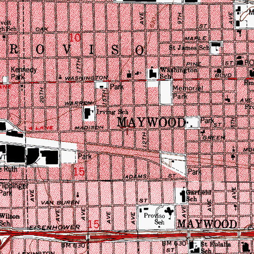 Topographic Map of Rock of Ages Baptist Church, IL