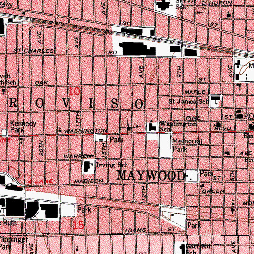 Topographic Map of Second Baptist Church, IL