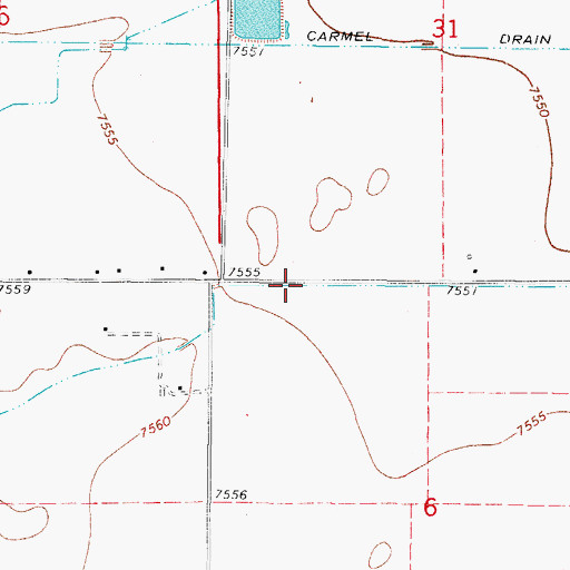Topographic Map of Alamosa Farm Lateral, CO