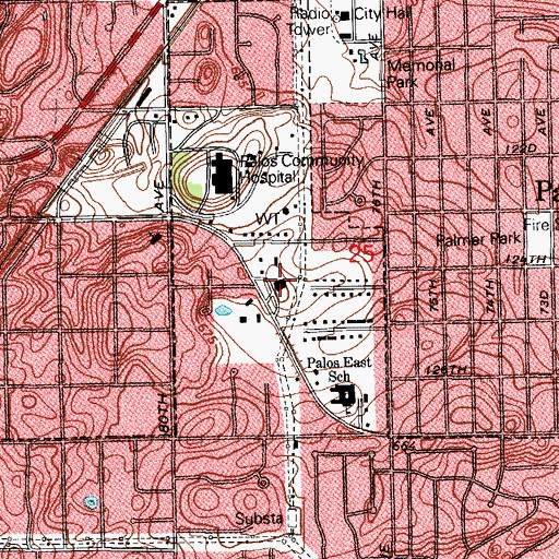 Topographic Map of Lutheran Church of the Good Shepherd, IL