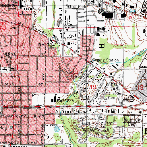 Topographic Map of Kiwanis Park, IL