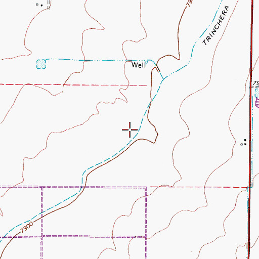 Topographic Map of Trinchera Canal, CO