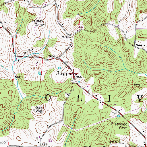 Topographic Map of Joppa Post Office (historical), OH