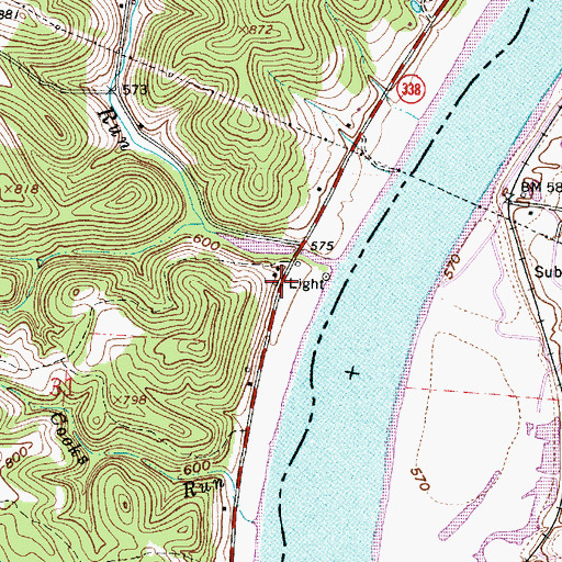 Topographic Map of Saxon Post Office (historical), OH