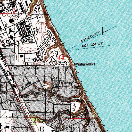 Topographic Map of B'nai Torah Highland Park Reform Temple, IL