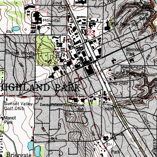 Topographic Map of Congregation B'nai Maccabim, IL