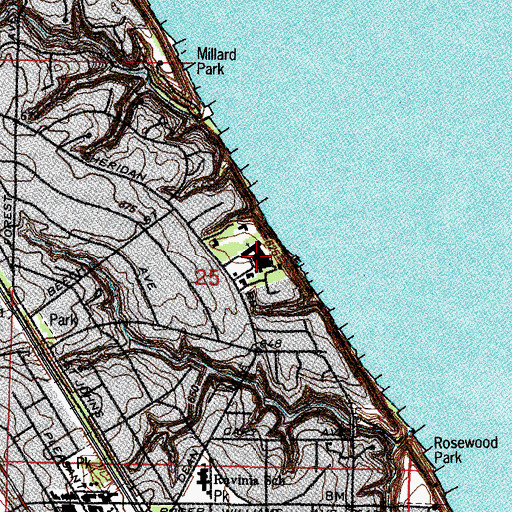 Topographic Map of North Suburban Synagogue Beth El, IL