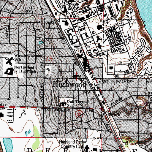 Topographic Map of Saint James Church, IL