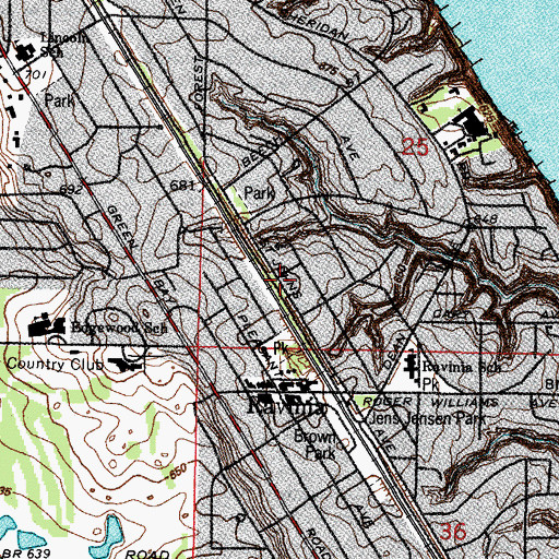 Topographic Map of Longview Park, IL